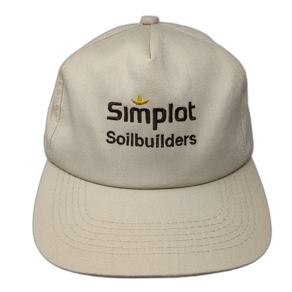 Simplot Soilbuilders Snapback 5 Panel Cap Beige O… - image 1